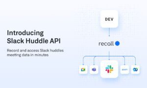 Recall ai banner logo slack huddle
